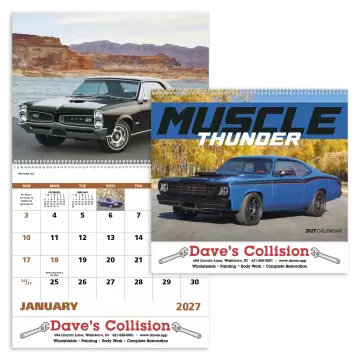 Muscle Thunder Wall Calendar - Spiral
